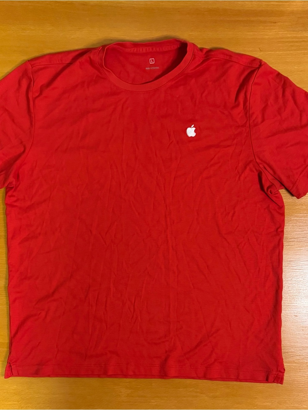 Apple Red Short-Sleeve Tee with White Logo